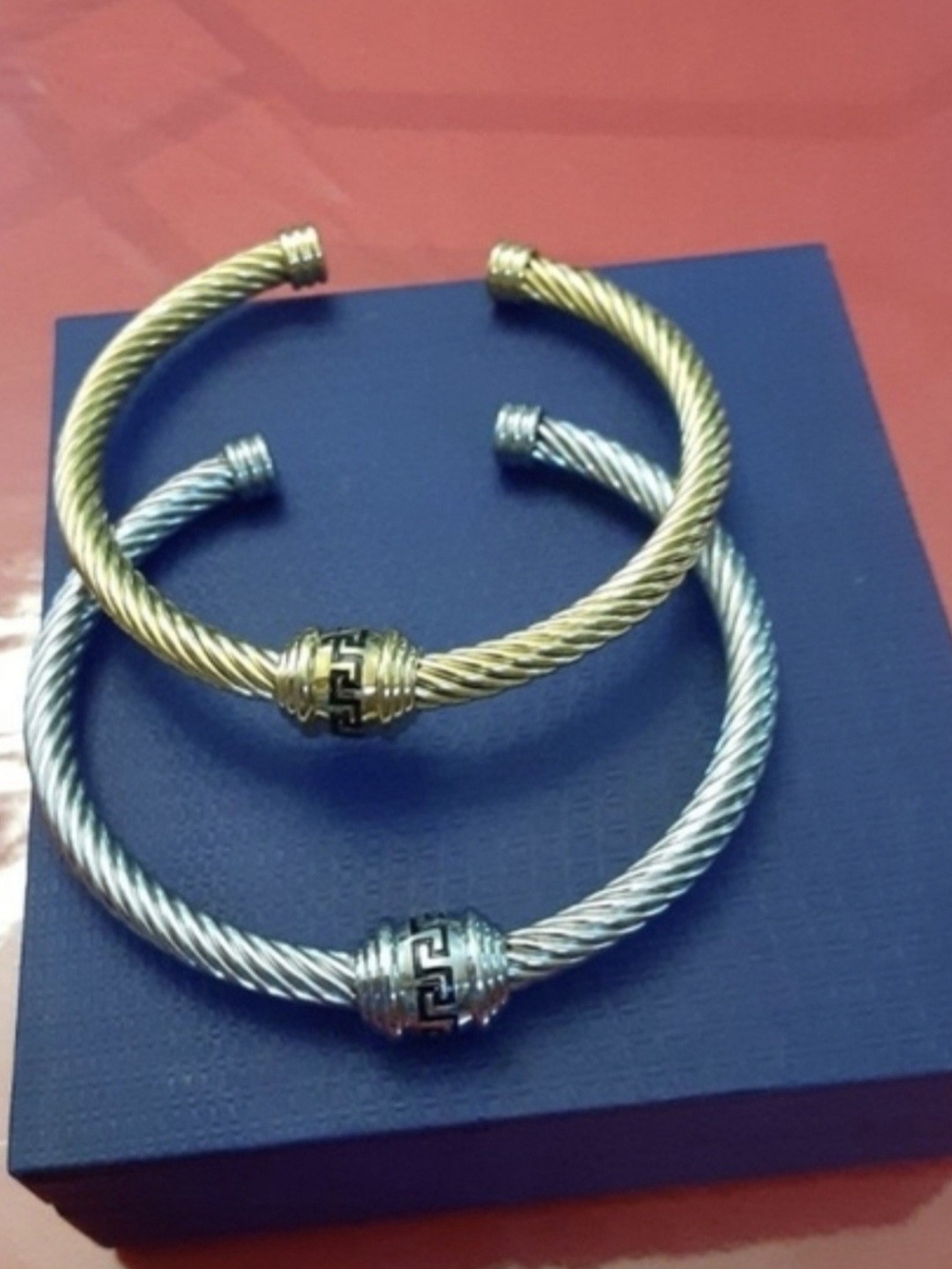 18kt Gold Plated Open Cuff Bangle - Picture 4 of 4